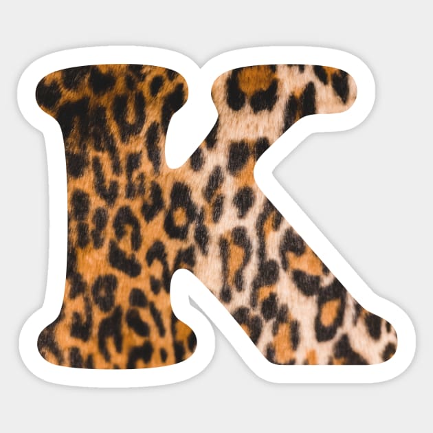 Letter K leopard print Sticker by ColorsHappiness